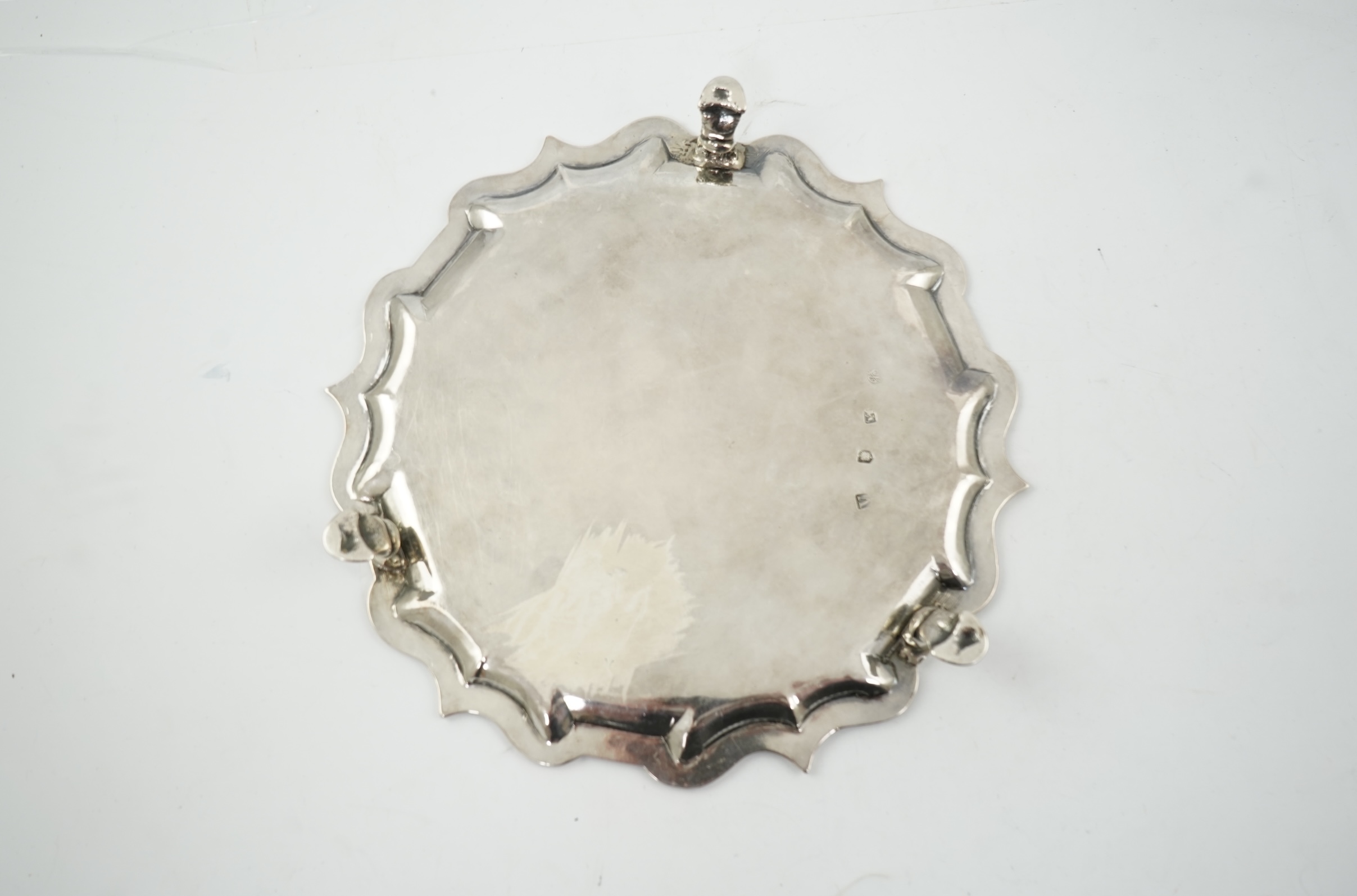 A George II silver salver, by Joseph Sanders